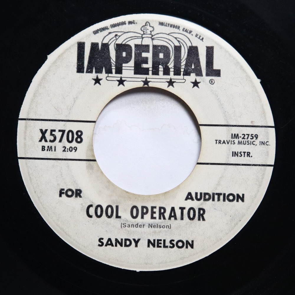 SANDY NELSON - COOL‎ OPERATOR / JIVE TALK - ROCK 45 *PROMO*